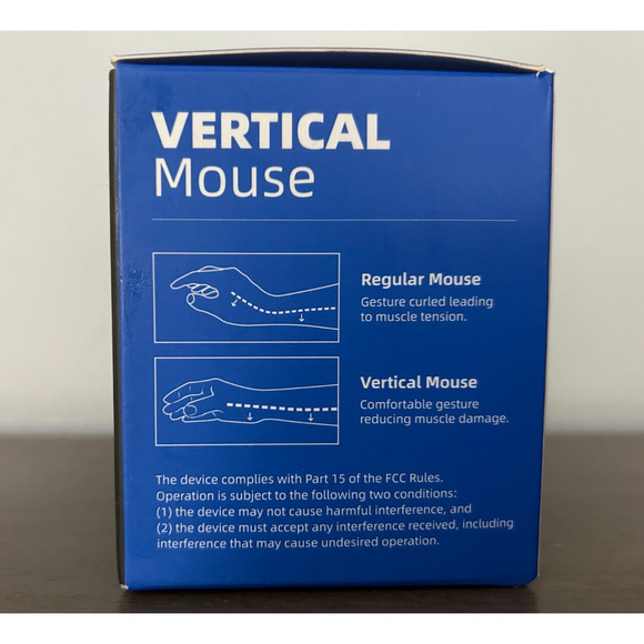Vertical Ergonomic Wireless Right Handed Mouse, Wrist Relief, LED, Rechargeable - Picture 5 of 5
